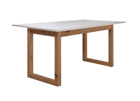 Tafel Denver 160/200x90cm - decor - wit & artisanale eik