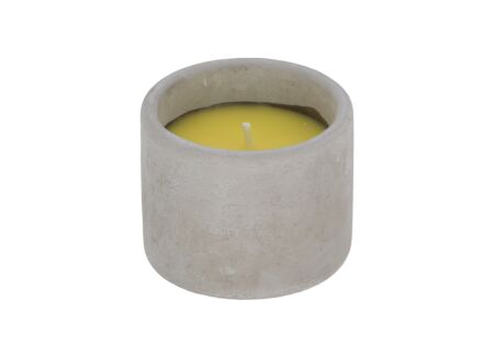 Tuinkaars Citronella Ø8xH6,3cm - stoneware - grijs & geel