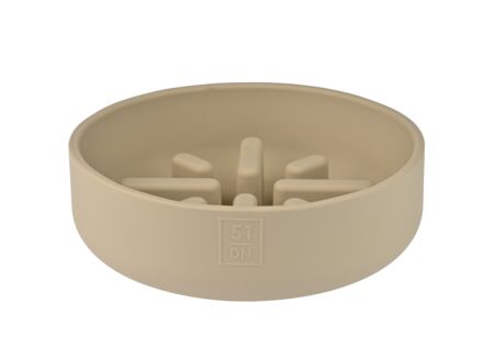 Voerbak Sili Trage voederbak 1400ml - silicoon - zand