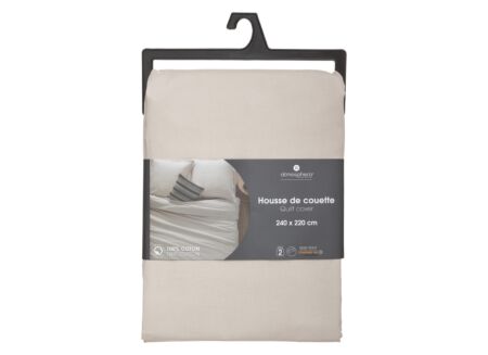 Dekbedovertrek 240x220cm - katoen - beige lin excl. kussenslopen