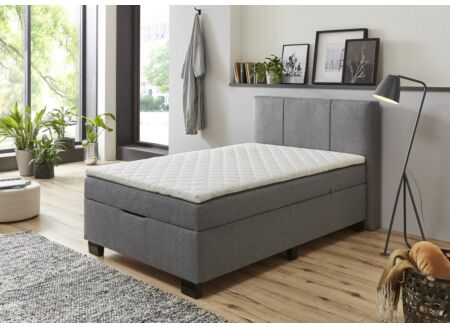 Bedbox BX1620 120x200cm met opbergruimte stof lichtgrijs