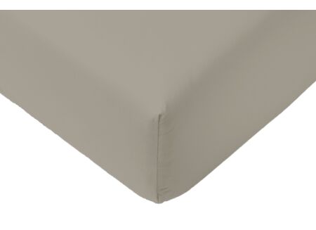 Hoeslaken Lauren 160x200cm - jersey katoen - mastiek