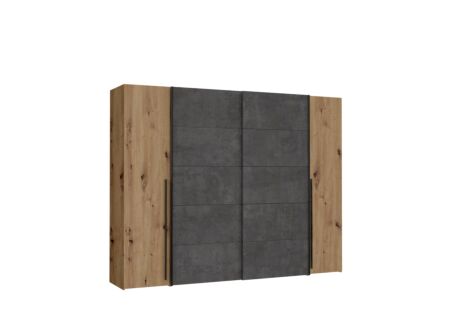 Kleerkast Narago 270cm - decor - artisanale eik/beton