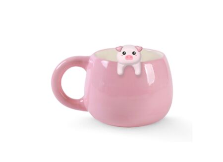 Mok Charm Piggy 45cl H8,4cm - keramiek - roze
