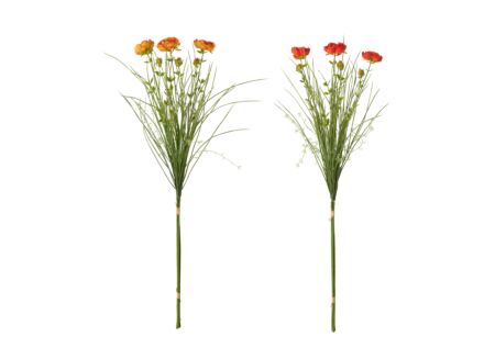 Kunstbloem Ranonkel H74cm set van 3