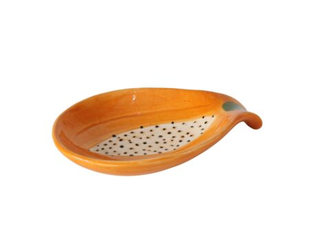 Fruitschaal Papaya 15,5x10cm - keramiek - oranje