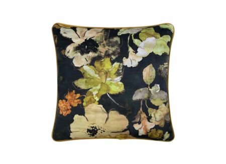 Kussen Joka 45x45cm - polyester - zwart/geel