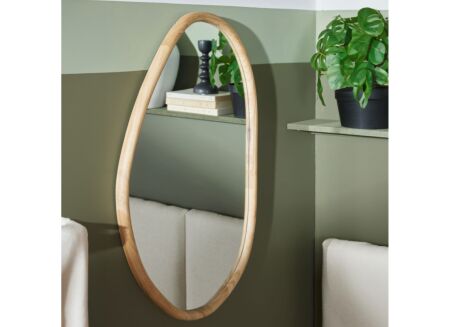 Spiegel Matcha 75x50x2cm - MDF & glas - beige