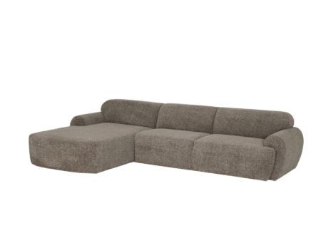 Hoeksalon Harry 328x185cm - stof - lichtbruin
