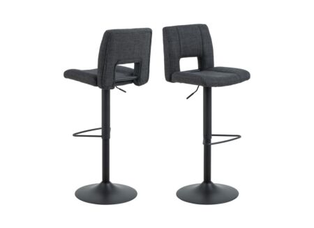 Barstoel ZH62-83cm - stof - donkergrijs