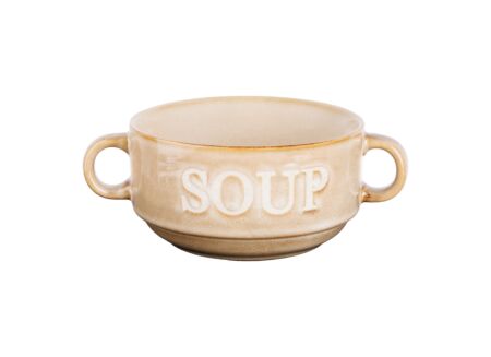 Soepkom Soup Ø12cm - aardewerk - creme