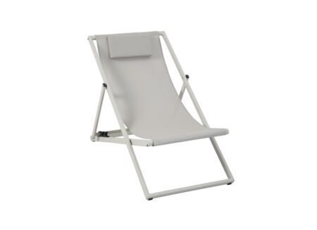 Chaise de plage Plage aluminium - greige