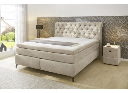 Boxspring Scarlett Normal 180x200cm - stof - beige