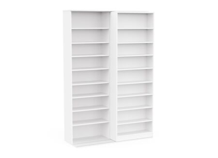 Boekenrek Bento 117x44x179cm - decor - wit