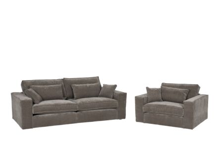 Zetel Marlon 3+1-zit - stof - bruin