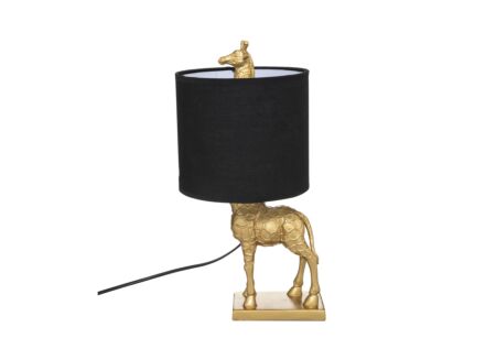 Tafellamp Giraf E27 H42cm - metaal & polystone - goud/zwart