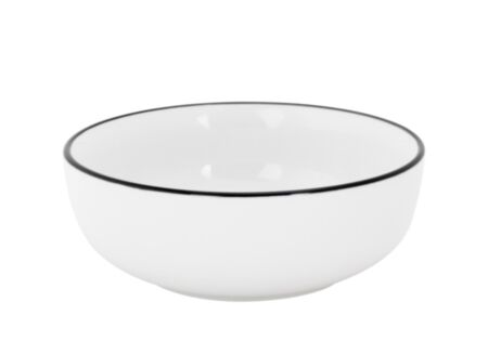 Kom Renee Ø15,5cm - porselein - zwart & wit