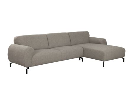 Hoeksalon Eron 331x182cm - stof - taupe