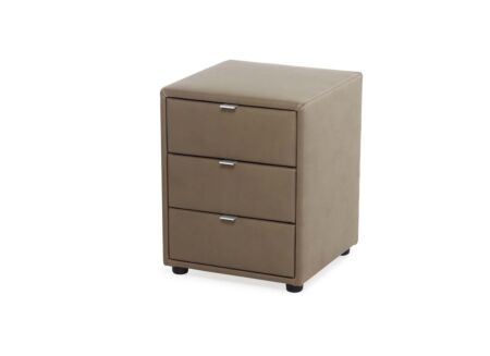 Nachtkastje Lore 42,5x45x53cm - lederlook - bruin