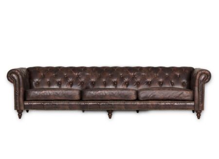 Chesterfield Stanley 4-zit leder bruin