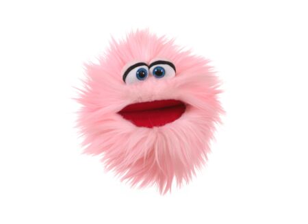 Handpop Plaudertante H20cm - polyester - roze