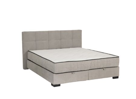 Bedbox Nagol A 180x200cm met opbergruimte stof zilver