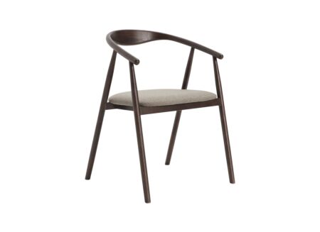 Stoel Baradine 56x55x78cm - eik massief - bruin/grijs