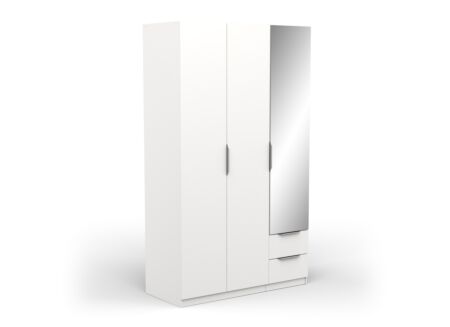 Kleerkast Michigan 119cm - decor - wit