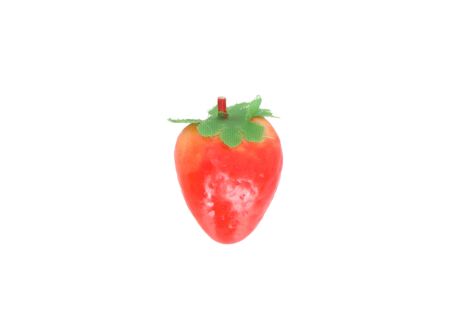 Deco Aardbei H3,7cm - kunststof - rood & groen