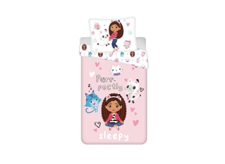 Dekbedovertrek Gabby's Dollhouse 140x200cm - polyester/katoen - roze
