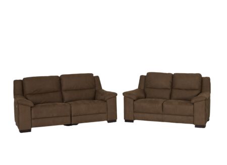 Zetel Berry 2,5+2-zit - stof - cognac met relax