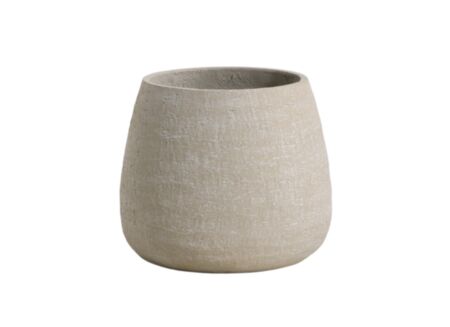 Bloempot Sage H38cm - cement - cream