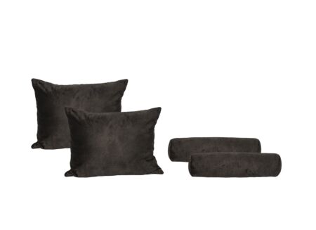Sierkussens Valetta 78x48cm/60x15cm - stof - espresso set van 4