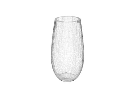 Vaas Craquelé H27cm - glas - transparant