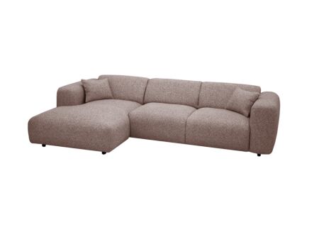 Hoeksalon Cloud 280x165cm - stof - bruin