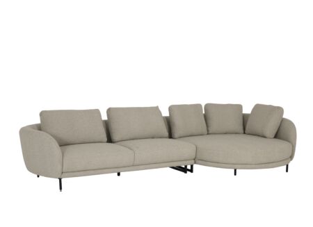 Hoeksalon Carre 356x160cm - stof - beige