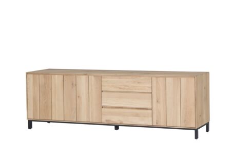 Dressoir Polar 250cm - eik massief  & decor- naturel