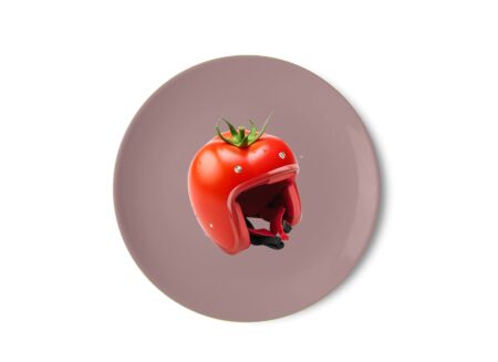 Bord Helm Ø30,5cm - stoneware - grijs