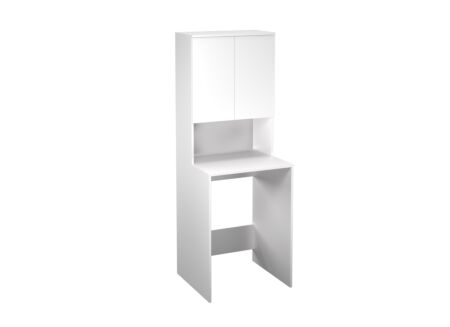 Wasmachinekast Abra 65x60x182cm - melamine - wit