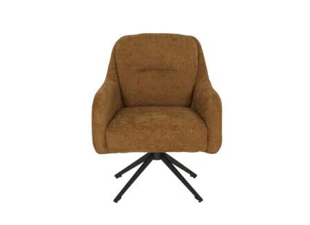 Overzichtsfoto - Draaifauteuil Skog 70x75x85cm - stof - cognac