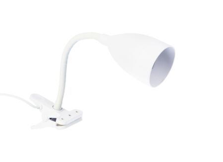 Klemlamp Sily H43cm - kunststof - wit