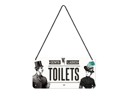 Plakkaat 10x20cm Toilets