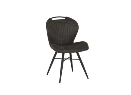 Chaise Mace tissu zorro anthracite - Chaise Mace 50,5x61x87cm - tissu - zorro anthracite