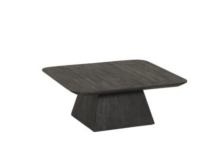 Salontafel Thalia 80x80cm - mango massief - zwart