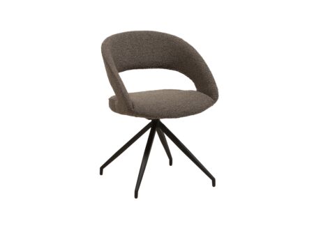 Draaistoel Yara 47,5x59,5x84,5cm - stof - bruin