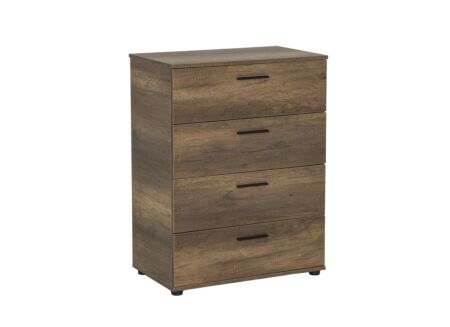 Ladekast Komodo 73x44x96cm - melamine - walnoot
