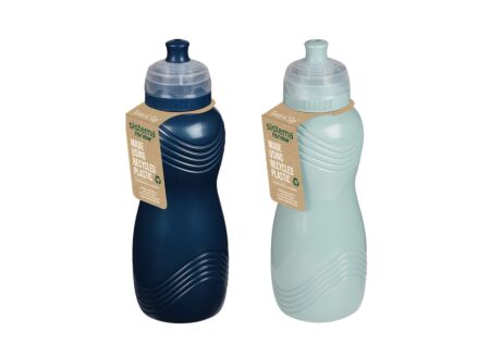 Drinkfles 600ml lichtblauw donkerblauw