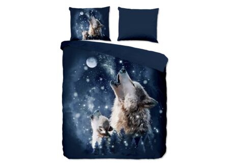 Dekbedovertrek Moon 240x220cm - microvezel - blauw