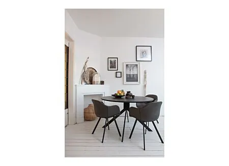 Table ronde Ø120cm - MDF - noir