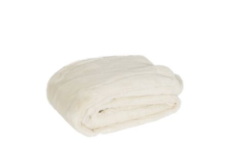Plaid Yucatan 140x180cm fluweel ivory